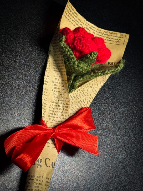 Single Red Rose bouquet